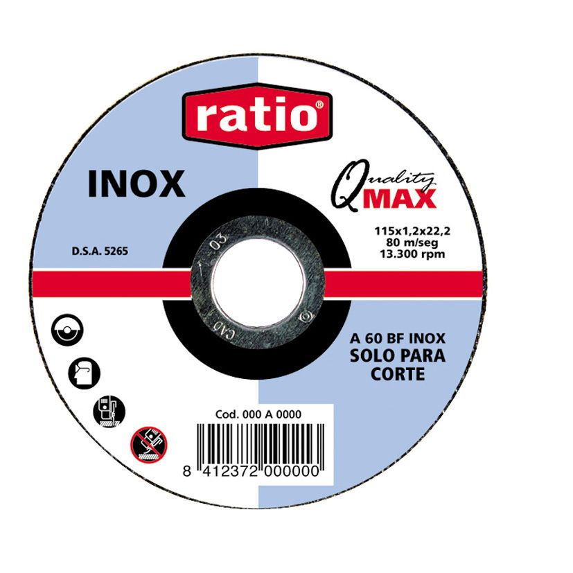 Disco corte inox/metal Quality Max.